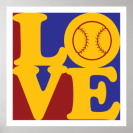 Softball-Liebe Poster