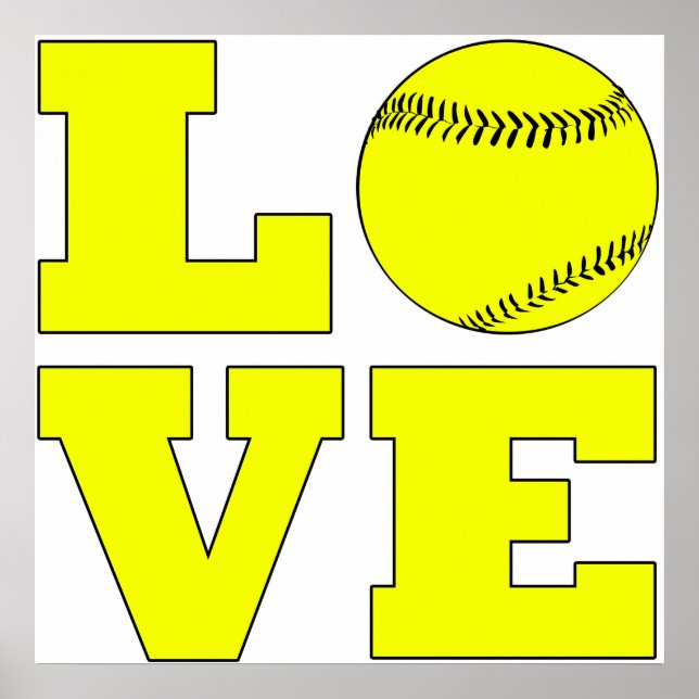 Softball Liebe Poster (Vorne)