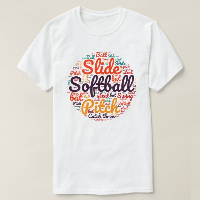 Softball Liebhaber | Softball Players Weißer Tag T-Shirt (Design vorne)