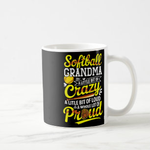 Softball-Liebhaberin Oma Lustig Laut Und Ein Ganze Kaffeetasse