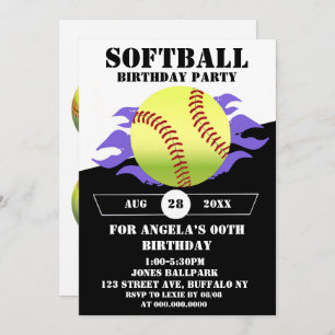 Softball Lila Fire Geburtstagsparty