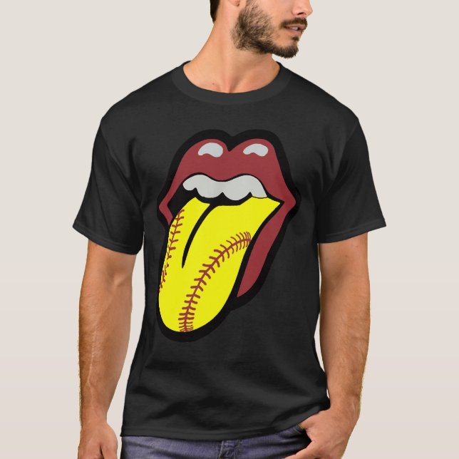 Softball Lips Softball Kiss T-Shirt (Vorderseite)