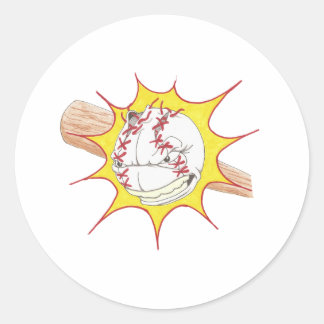 Softball-Logo Runder Aufkleber