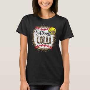 Softball Lolli Leopard hat Muttertagsspiel geblase T-Shirt