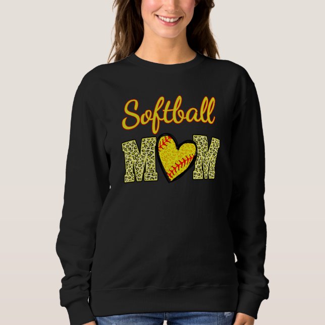 Softball Love Softball Life Mom High School Softba Sweatshirt (Vorderseite)