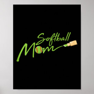 Softball-Mama Cooler Sportfan Spieler Stolz Mama M Poster