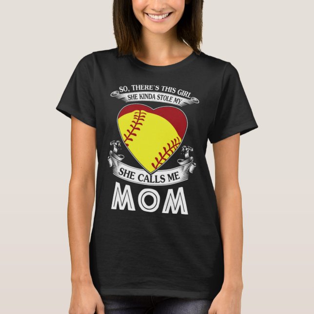 Softball-Mama-cooles Mutter-Geschenk T-Shirt (Vorderseite)