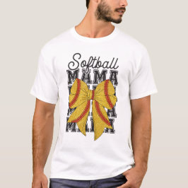 Softball Mama Coquette Bow T-Shirt