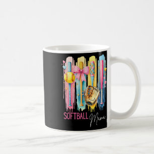 Softball-Mama-Coquette-Pinselstrich Lustige Mutter Kaffeetasse