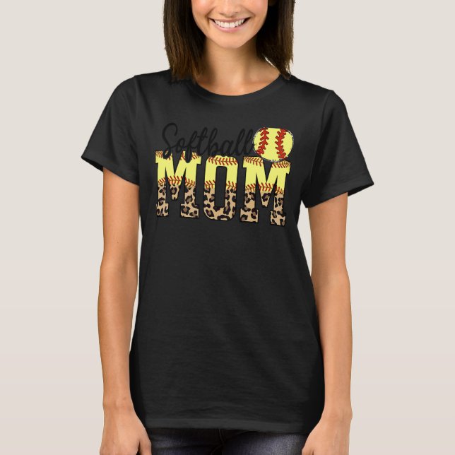 Softball Mama Der beste Muttertag T-Shirt (Vorderseite)