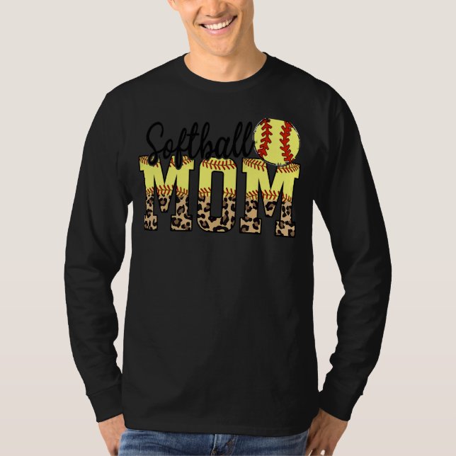 Softball Mama Der beste Muttertag T-Shirt (Vorderseite)
