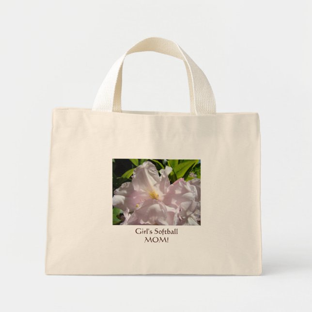 Softball-MAMA der Mädchen! Tote-Taschen-Geschenke  Mini Stoffbeutel (Vorne)
