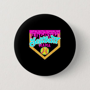Softball Mama Drip Eiscreme tropfend Game Day Sof Button