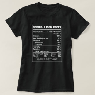 Softball-Mama-Fakten T-Shirt