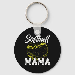Softball-Mama für Frauen Familien-Matching-Players Schlüsselanhänger