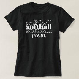 Softball-Mama | Game Day | Softball Mama Black T-Shirt