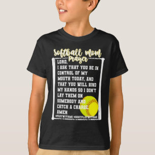Softball Mama Gebet Game Day Baseball Christlich R T-Shirt