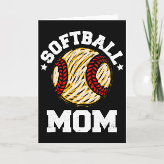 Softball-Mama gestresst Vintage lustige Mama Spiel Karte