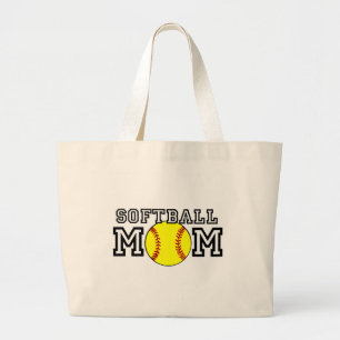 Softball-Mama Jumbo Stoffbeutel