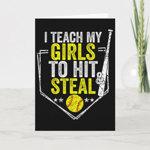 Softball-Mama Lustig Ich Lehre Meine Mädchen Zu Sc Karte