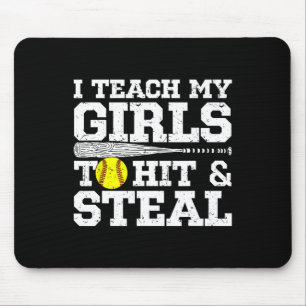 Softball-Mama Lustig Ich Lehre Meine Mädchen Zu Sc Mousepad