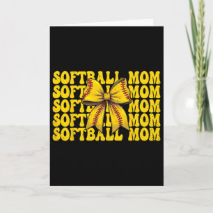 Softball-Mama Muttertags Coquette B Karte