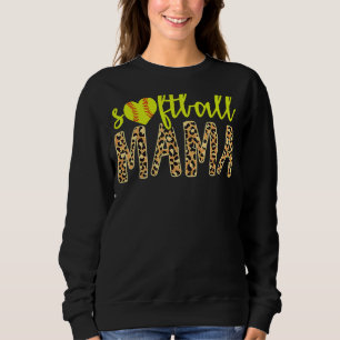 Softball Mama Niedlich Cheetah Mother Day Sports 2 Sweatshirt