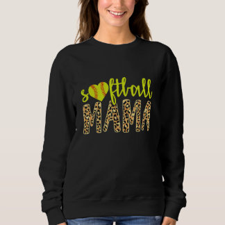 Softball Mama Niedlich Cheetah Mother Day Sports 3 Sweatshirt