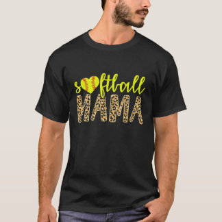 Softball Mama Niedlich Cheetah Mother Day Sports T-Shirt