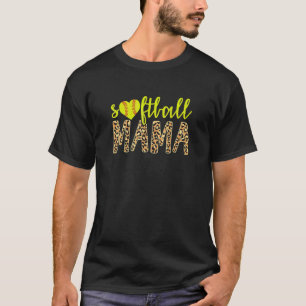 Softball Mama Niedlich Cheetah Mother's Day Sports T-Shirt