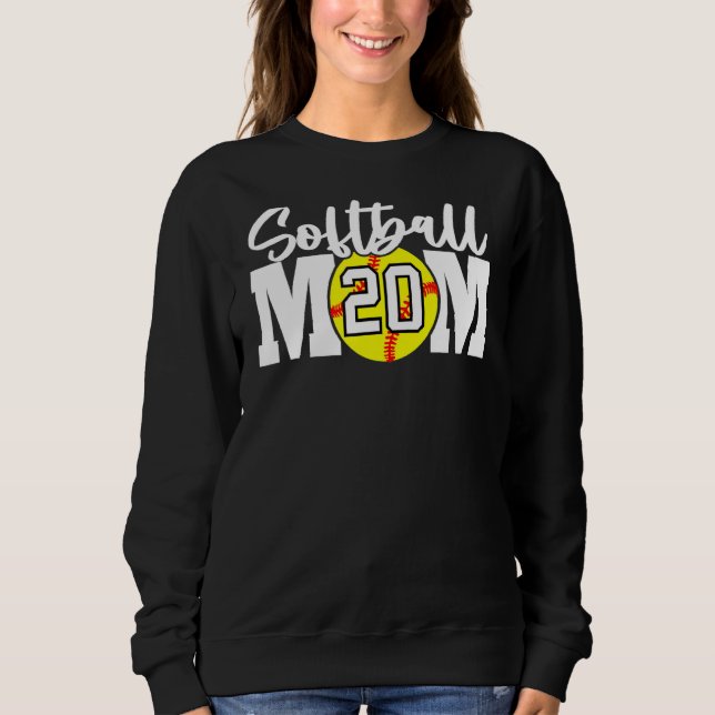 Softball-Mama Nr. 20 Sweatshirt (Vorderseite)