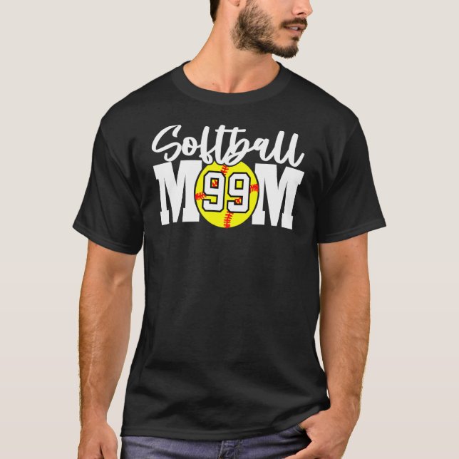 Softball-Mama Nr. 99 T-Shirt (Vorderseite)