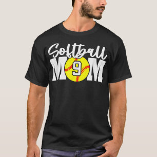 Softball-Mama Nummer 9  T-Shirt