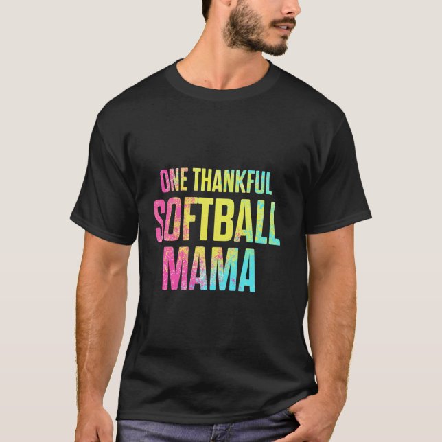 Softball Mama Proud Mama T-Shirt (Vorderseite)