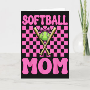 Softball-Mama Softball Muttertag Rosa Coque Karte
