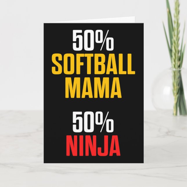 Softball-Mama Stolz Mutter Team Spieler _1  Karte (Vorderseite)