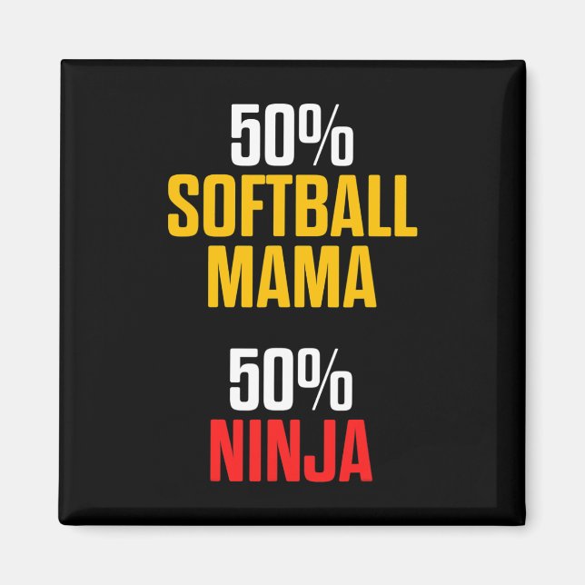 Softball-Mama Stolz Mutter Team Spielerin _1 Magnet (Vorne)