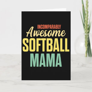 Softball-Mama Stolz Mutter Teamspielerin Karte
