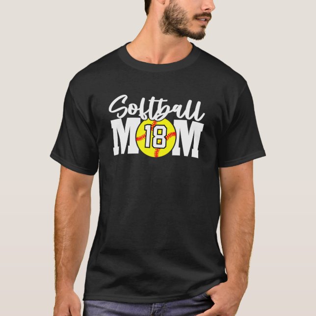 Softball-Mama T-Shirt (Vorderseite)