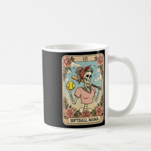 Softball Mama Tarotkarte Skelett Halloween Retro  Kaffeetasse