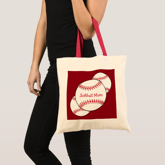 Softball Mama Tote Bag Tragetasche (Vorderseite (Produkt))