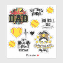 Softball-Mama und Vater