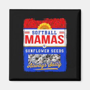 Softball-Mamas und Sonnenblumenkerne immer salzige Magnet