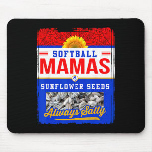 Softball-Mamas und Sonnenblumenkerne immer salzige Mousepad
