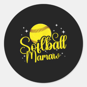 Softball-Mamaw eines Softballspielers Mamaw Runder Aufkleber