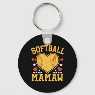 Softball Mamaw Lustig Softball Liebe Herz Schlüsselanhänger