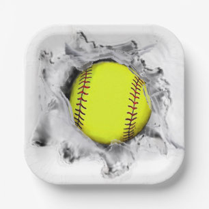 Softball-Mannschafts-Party-Servietten Pappteller