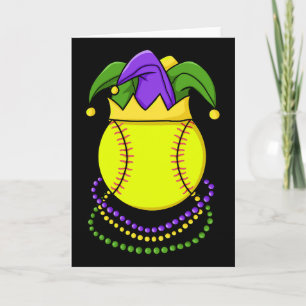 Softball Mardi Gras Karneval Golfturnier Karte