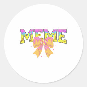 Softball-Meme-Eiscreme-Tropf-Spieltag-Familien-Mat Runder Aufkleber