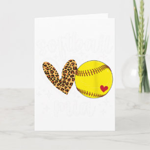 Softball Mia Herz Oma Mia von einem Softballspiele Karte